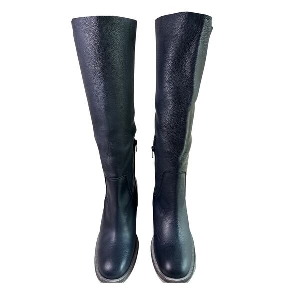 Free People Essential Tall Slouch Boot Women's Size EU37 Black Leather Round Toe - Picture 5 of 13